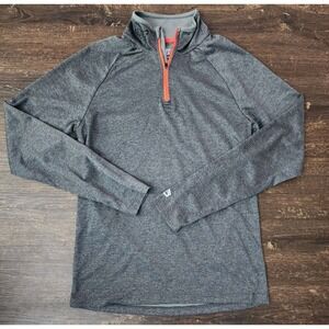 Tapout 1/4 Zip Pullover Size Small‎ Dark Gray Long Sleeve Shirt